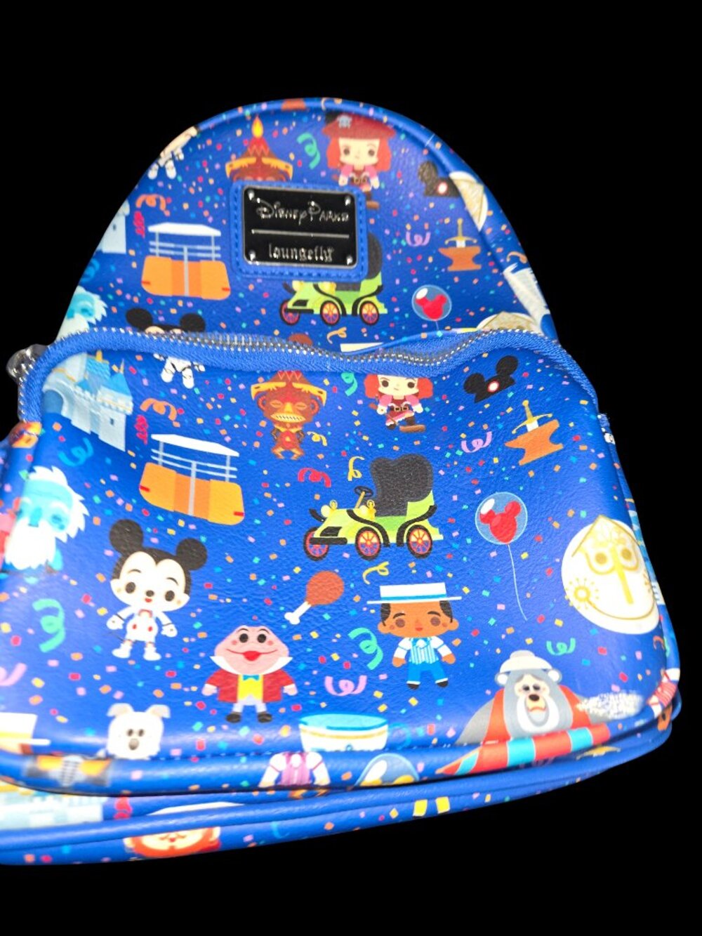 Loungefly Disney Parks Chibi Characters Mini Backpack Mickey Castle Blue Bag